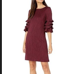 Gabby Skye 13  black dress NWT burgundy and black